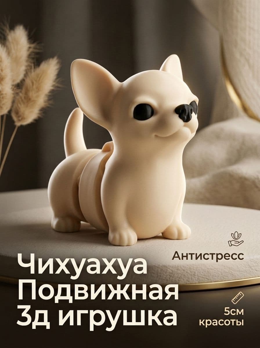 Чихуахуа 3д игрушка подвижная